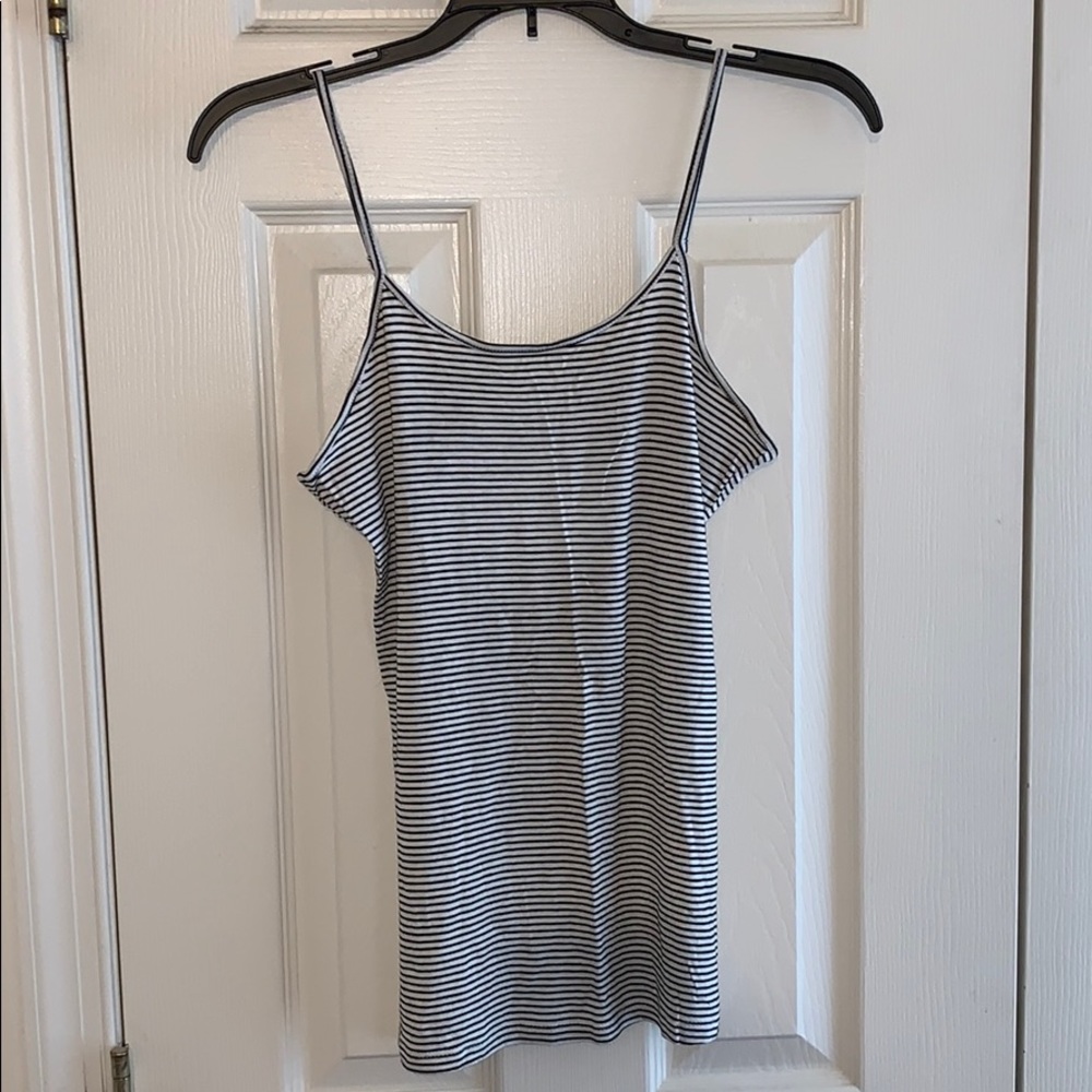 Black and white striped tank top